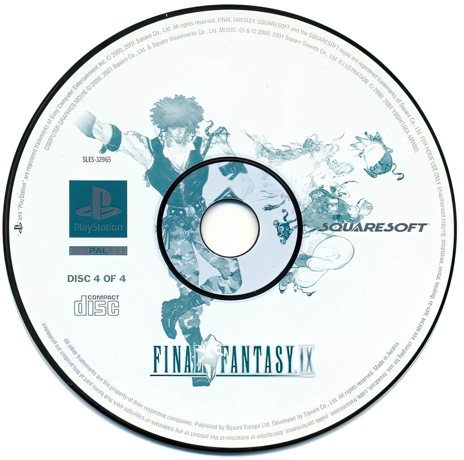 Лицензионный диск PAL Final Fantasy 9 для PlayStation